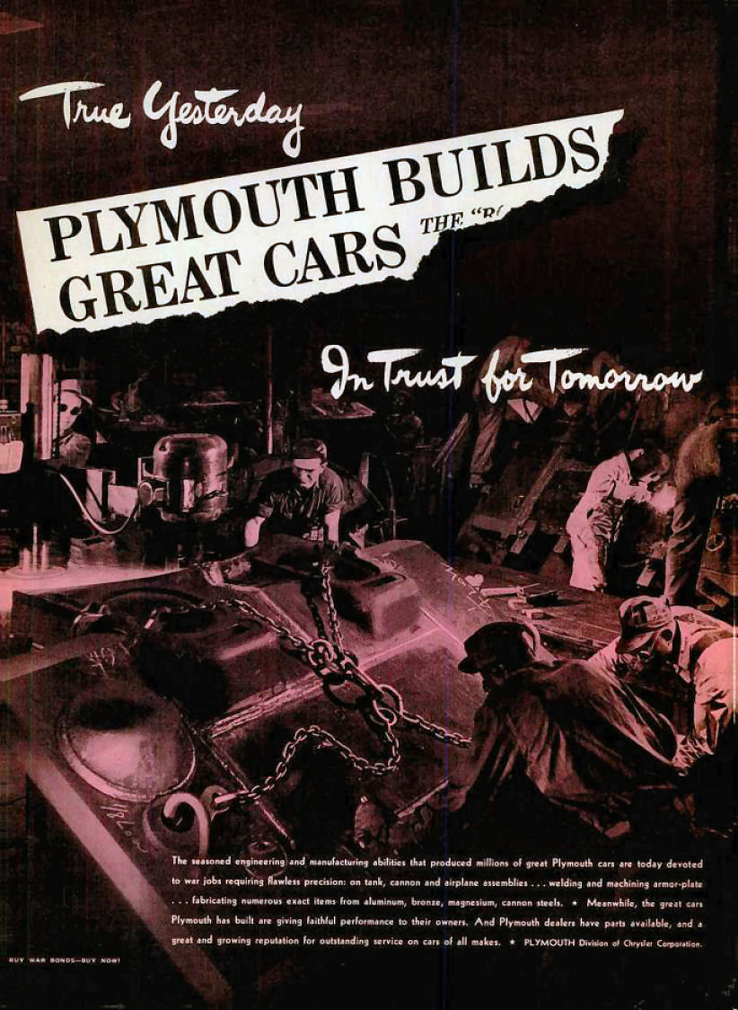 1943 Plymouth Auto Advertising